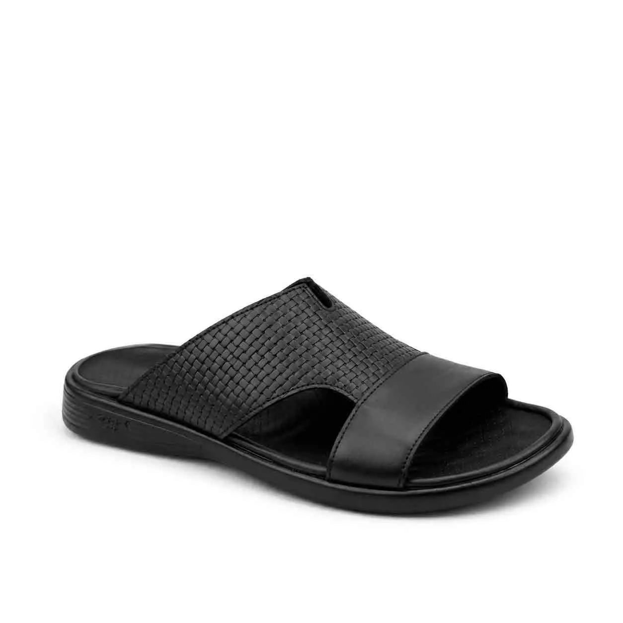 Sandale pour homme HR noir cuir